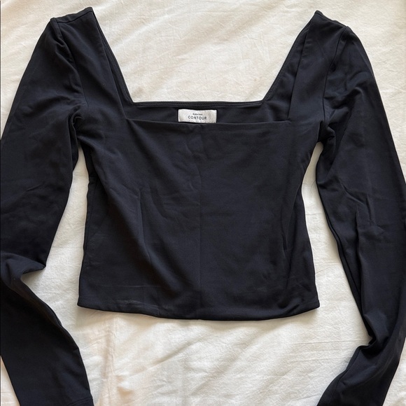 Aritzia Tops - Aritzia Classic! Fitted Black Long Sleeve Square Neck Top - Size Small